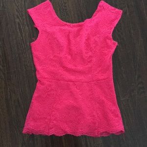 Pink lace top